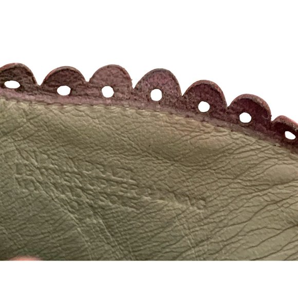 9B Vince Camuto Pink Leather Studded Clogs Mules Wooden Heels Floral Cutout - Picture 2 of 13